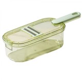 Feliator Multifunctional, Flippy, 3 in 1, pentru Fructe si Legume, 6 Piese, Maner, Lame de Inox, Recipient Stocare, Protectie Mana, ABS, 35x12x9.4 cm,