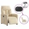Fotoliu rabatabil electric, crem, material textil - 13