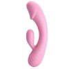 Vibrator Rabbit Ron Pretty Love Roz Pudrat 17.5cm, Silicon, Reincarcabil, cu Stimulator Clitoridian