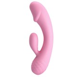 Vibrator Rabbit Ron, Roz Pudrat, 17.5 cm, Pretty Love