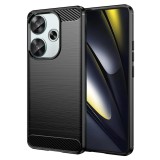 Husa Xiaomi Poco F6 Techsuit Carbon Silicone, negru