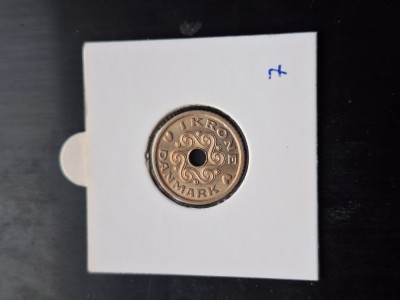 Danemarca 1 krone 1992 - UNC foto