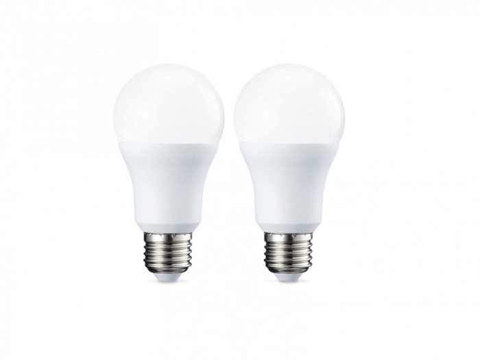 Pachet de 2 becuri LED cu surub Edison 10 W (echivalent 75 W) alb cald - NOU