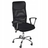 Scaun de birou, rotativ, functie tilt, plasa, negru, max 130 kg, 60x60x111-121 cm, Malatec, Isotrade