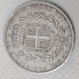 Italia 5 LIRE 1839 , argint 24,73 grame