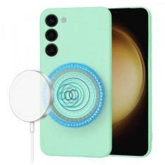 Husa MagSafe pentru Samsung Galaxy S23+ S916, Techsuit, SoftFlex, Verde Deschis