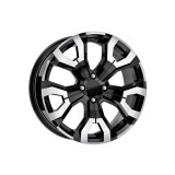 Set 4 Jante DY1886 KM 16x6.5 4x100 ET35 negru polish diamond cut compatibile Dacia Renault Opel Cod: DY1886