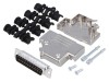 Conector D-Sub 25 PIN mufă tată unghi 45&deg; lipire pe cablu, MH CONNECTORS