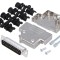 Conector D-Sub 25 PIN mufă tată unghi 45&deg; lipire pe cablu