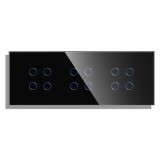 Cumpara ieftin Panou 3 Intrerupatoare Cvadruple cu Touch din Sticla LUXION