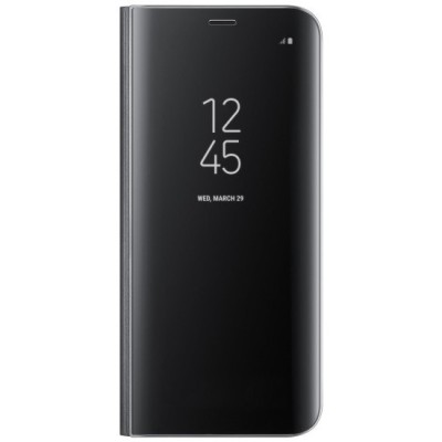 Husa Samsung, Galaxy J3 2017, J330 Clear View Flip Mirror Stand, Negru foto