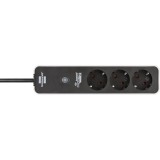 Prelungitor smart Brennenstuhl Connect Ecolor 212429, 3 prize, Wireless, compatibil Alexa/Google Assistant, Negru/Alb