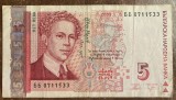 B11 27 - Bancnota foarte veche - Bulgaria - 5 leva - 2009