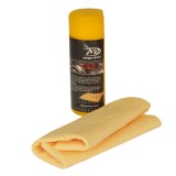 Laveta Auto Piele Sintetica Chamois Mega Drive, 64 x 43 cm, Gri, Poliester, Interior/Exterior/Tapiterie/Bord/Geamuri