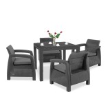 Cumpara ieftin Set de mobilier de grădină Corfu Fiesta II cu 4+1 locuri, culoare grafit