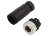 Conector M12 mamă 4 pini drept IP67
