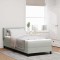 vidaXL Pat cu Saltea cu Arcuri Negru 100x200 cm Catifea Gri deschis 3341450