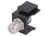 Adaptor Soclu F x2 Mamă x2 Keystone 75&Omega; Negru, Logilink