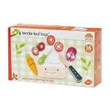 Set legume de feliat din lemn, Tender Leaf Toys, 16 piese