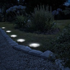 Lampa solara LED in forma de cerc pentru gradina foto