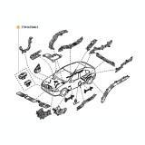 Set 7 bucati suport fixare cablaj electric Renault Megane 1, Scenic 1, Original, 7701470463