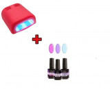 Kit test pastel - 3X15ml + lampă UV cu 4 becuri - sistem UV/LED