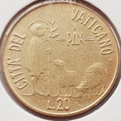 3161 Vatican 20 Lire 1984 Ioannes Paulus II (Shepherd) km 178 foto