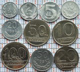 01B31 Polonia set 10 monede 10 20 50 Groszy 1 2 5 10 20 50 100 Zlotych 1981 1990
