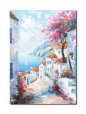 Cumpara ieftin Tablou Amalfi Italia pictat manual, Colt de rai, 70x50cm ulei pe panza, Valentin Pop