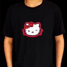 Tricou luminos cu egalizator Hello Kitty Pretty Pink foto