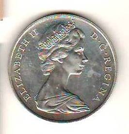 SV * GIBRALTAR 25 PENCE 1967 * ARGINT * AUNC foto