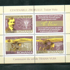 ROMANIA 2006 - CENTENARUL ZBORULUI TRAIAN VUIA, BLOC, MNH - LP 1712b