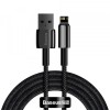 Cablu Date si Incarcare USB la Lightning Baseus Tungsten Gold, 2m, 2.4A, Negru CALWJ-A01, Apple