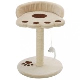 Cumpara ieftin Ansamblu pisici cu stalp funie sisal, bej si maro, 40 cm