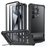 [Pachet 360&Atilde;&sbquo;&Acirc;&deg;] Husa + folie Samsung Galaxy S24 Ultra ESR Armor Tough Kickstand, negru frost