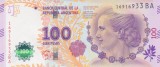 Bancnota Argentina 100 Pesos 2016 - P358 UNC (serie BA; comemorativa Eva Per&oacute;n)