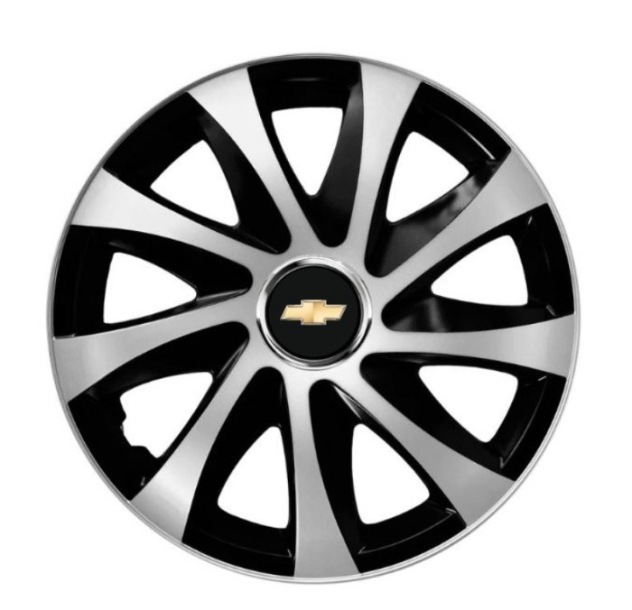 Set 4 capace roti Drift exrta Gri-Negru R14 pentru gama auto Chevrolet