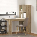 Cumpara ieftin Birou cu raft cu depozitare Stejar sonoma 122 x 67 x 145 cm