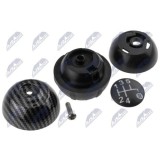 Maner schimbator viteze Fiat 500 2007-, Negru Carbon Fiber Texture-Capac Negru-5 trepte, FT-020