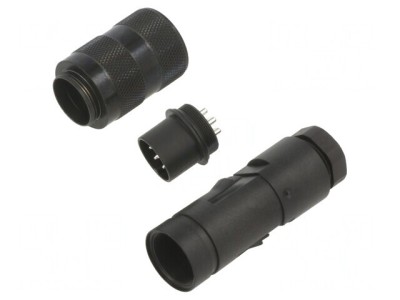 Conector M16 Mufă Tată 7 Pin Argintat IP67 5A foto