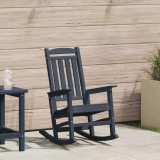 vidaXL Fotoliu de Balans Grădină/Terasă Bleumarin, Scaun Leagăn Exterior Relaxare, din Plastic Rezistent, 70x92x108cm