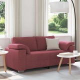 Cumpara ieftin Canapea loveseat roșie de 140 cm din țesătură