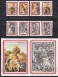 Turks şi Caicos 1993 - Crăciun - Tablouri de Raphael, D&uuml;rer, Serie + 2 Colite, SET COMPLET, RARE, MNH