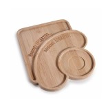 Cumpara ieftin Platou servire lemn natur cm 29 x 25 H