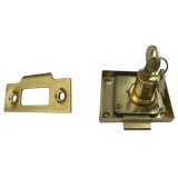 Cumpara ieftin Set incuietoare pentru mobilier, cu butuc si 2 chei, alama, dimensiuni 68 x 57 x 40 mm