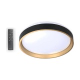 Cumpara ieftin Plafonieră LED BLAZE 32W 2240lm 39x8cm cu Telecomandă, Design Negru-Auriu, CCT Reglabil 3000K-6500K, Corp Iluminat Modern pentru Sufragerie