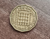 M3 C50 - Moneda foarte veche - Anglia - three pence - 1956, Europa