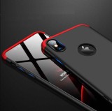 Cumpara ieftin Husa iPhone X GloMax 360 Negru Rosu, Rezistenta Soc, Praf, Zgarieturi, Carcasa Protectie