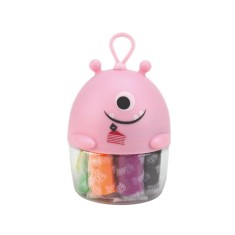 Miniset de modelaj cu 10 culori de plastilina usoara Monstruleti Roz
