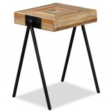 Masa laterala, lemn masiv de tec reciclat GartenMobel Dekor, vidaXL